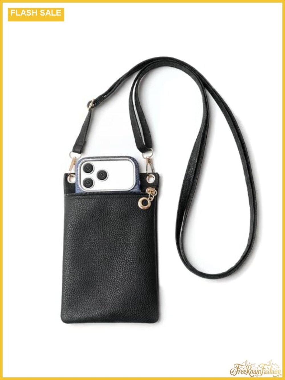 PU Leather Crossbody Phone Purse with Card Slots Adjustable Strap
